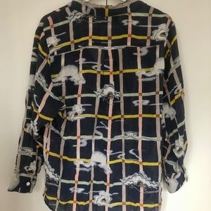 Zoologist silk blouse